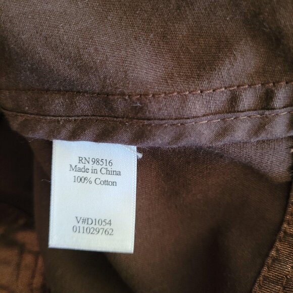 Coldwater Creek Womens Jacket Plus Size 18W Bronze Metallic Pockets Cotton Snaps - Picture 9 of 9